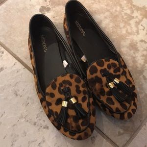 Leopard flats with tassel